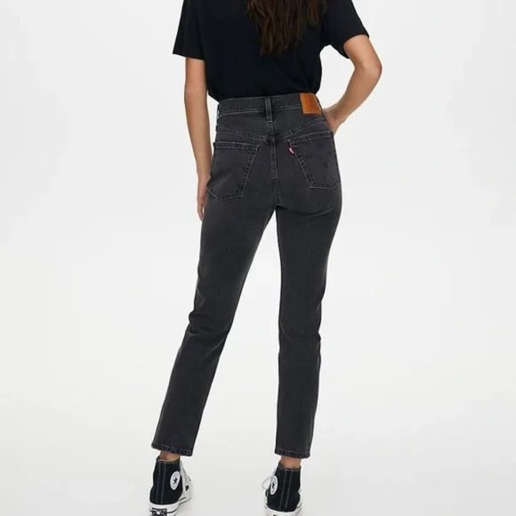 Levis 501 Skinny High Waisted Distressed Jeans sz 26 - Picture 1 of 16